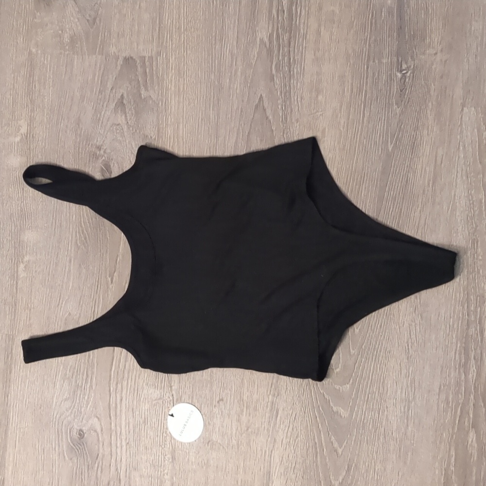 Lulu's basic black bodysuit size medium NWT - image 5